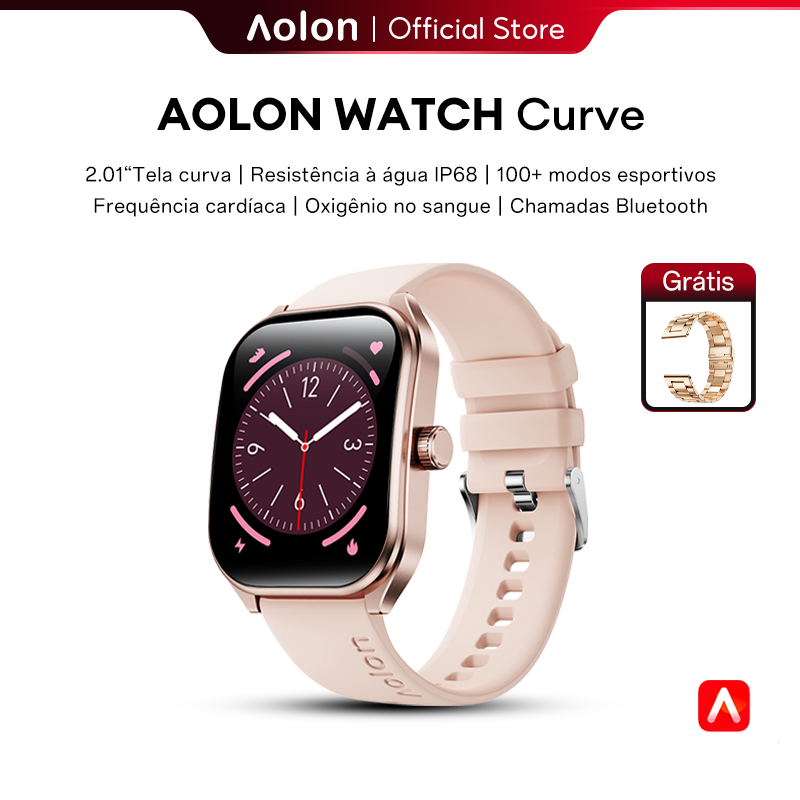 Aolon Curve Relógio inteligente masculino Original IP68 à prova d'água Esportes Monitoramento Smartwatch