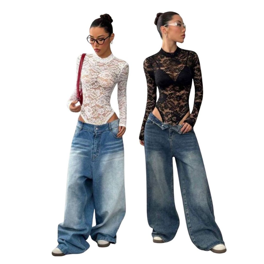 Body Feminino  Renda Transparente Sexy Inverno Festa Look Noite Manga Longa em Oferta na Shopee