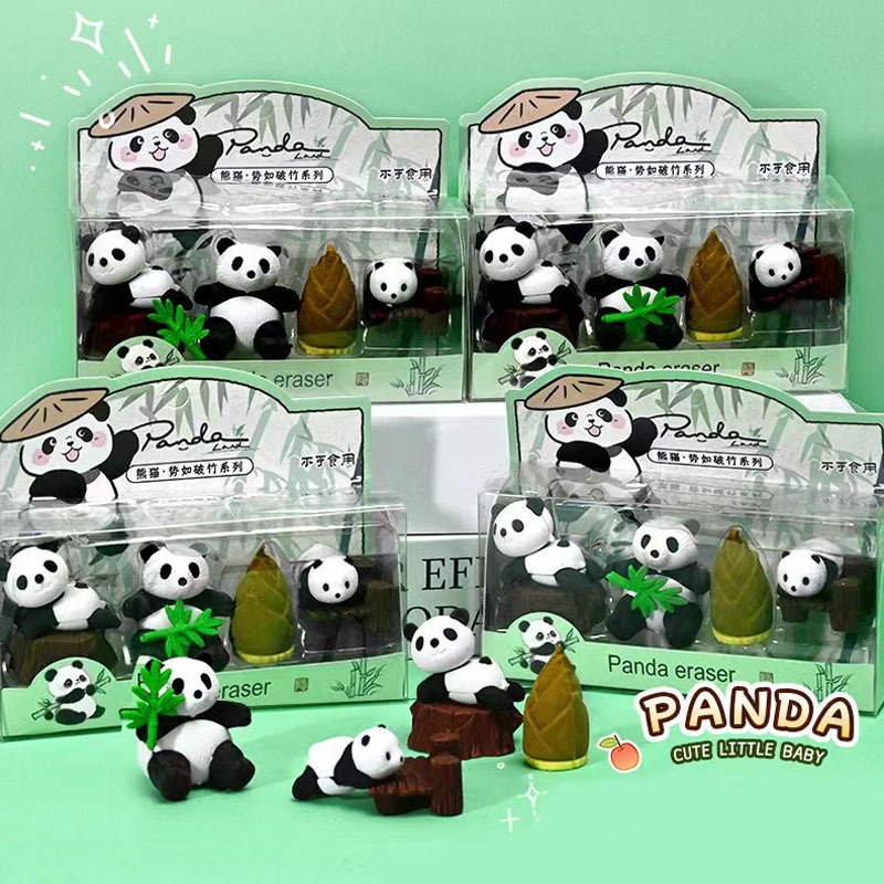 Borracha Panda Fofinha Para Criancas Decoracao Estojo Presente Material Escolar Limpando Caderno em Oferta na Shopee