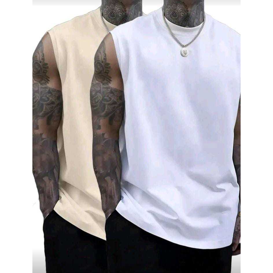 Kit 2 Regatas Machão Camiseta Camisa Cavada Algodão Masculina Casual Treino Lisa Esporte Casual Kit 2 Regatas Machão Camiseta Camisa Cavada Algodão Masculina Casual Treino Lisa Esporte Casual