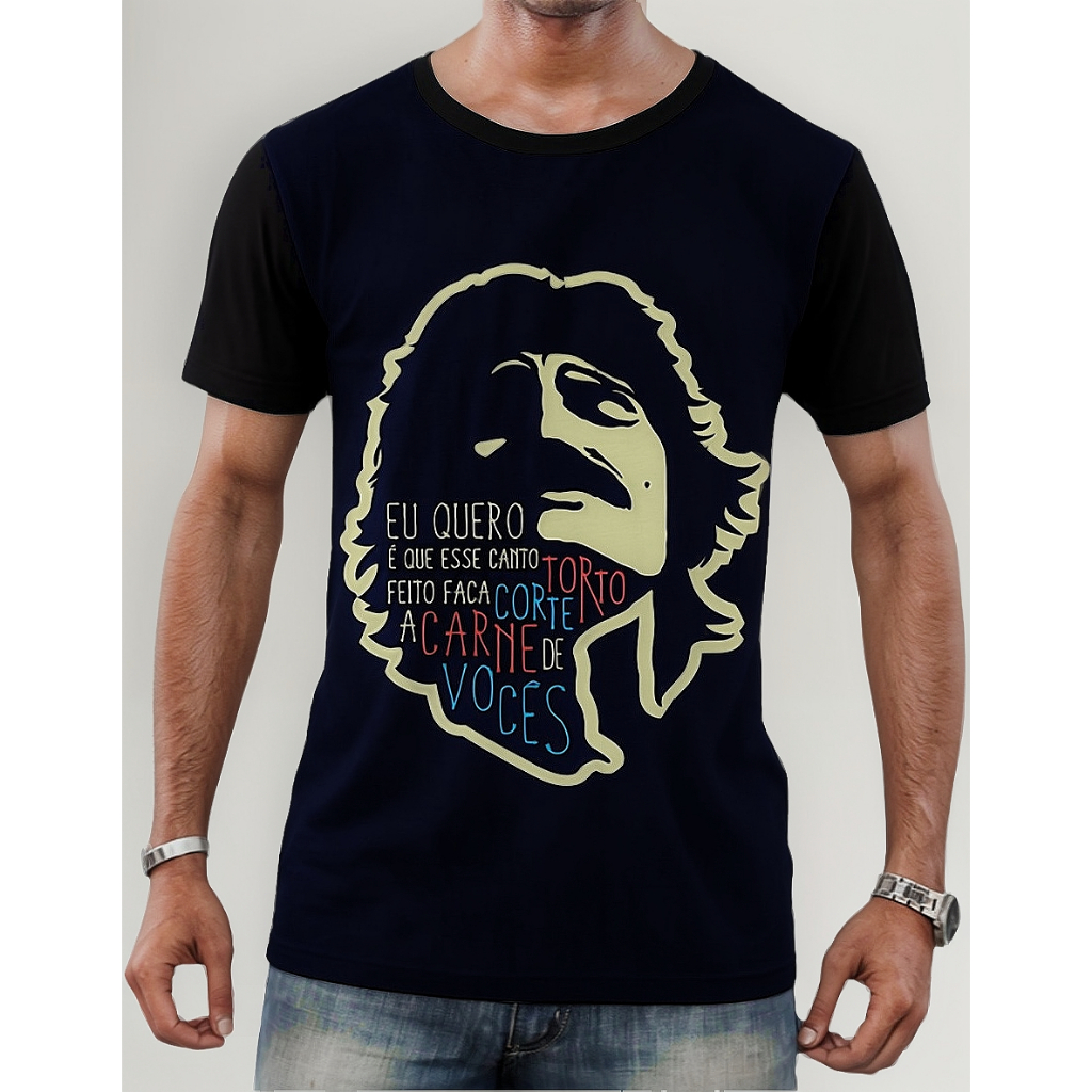 Camiseta Camisa Traje Cantor Belchior Musica MPB