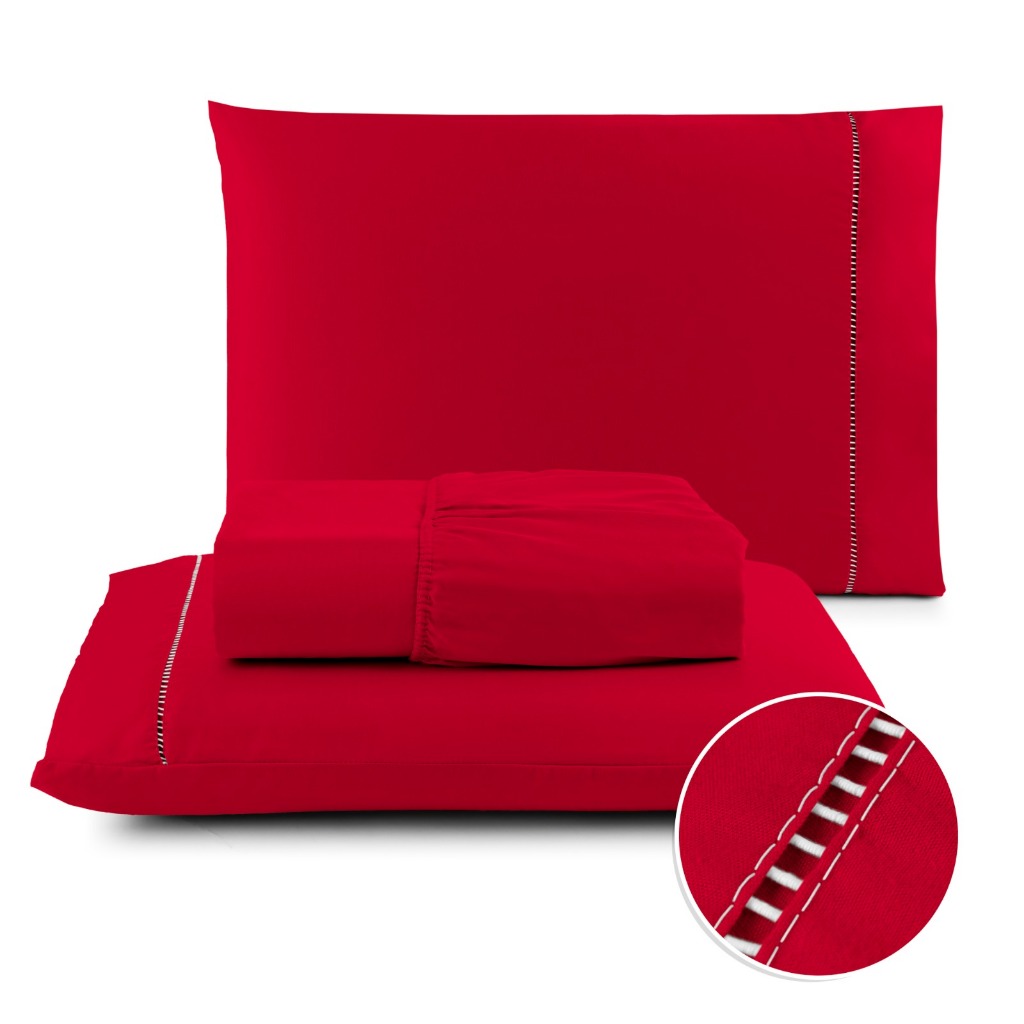 Kit Lencol Extra Macio 400 Fios Acetinado 100% Micropercal Vários Tamanhos em Oferta na Shopee