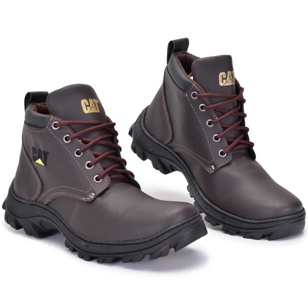 Bota Caterpillar Marrom Couro: Onde Comprar | BuscaProdutos
