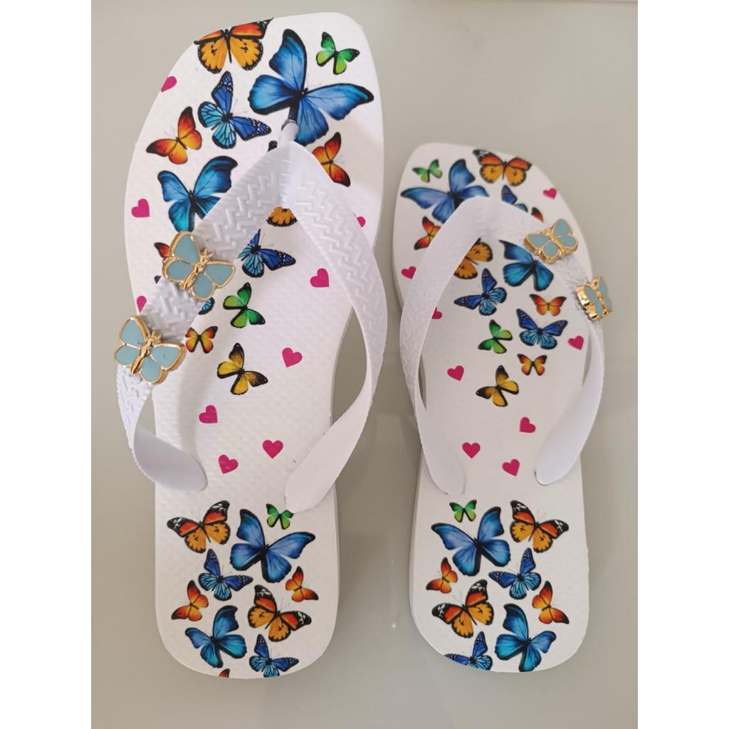 Chinelo Estampados  Mãe Feminina Slim Variadas Lançamento Menina Promoção Macio em Oferta na Shopee
