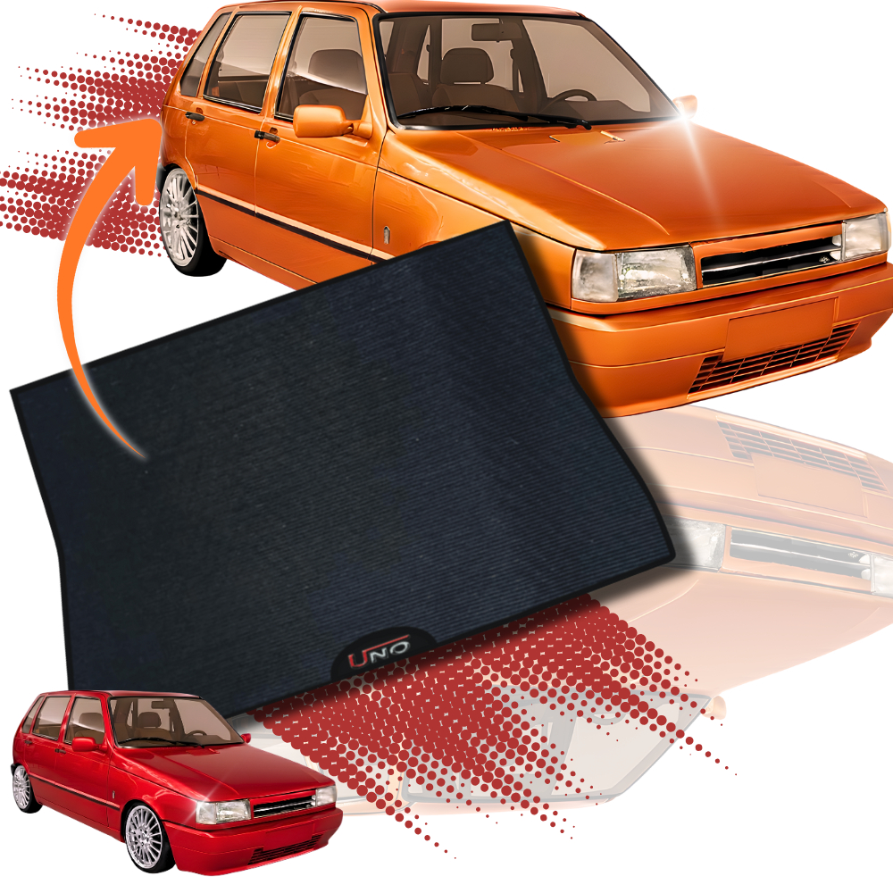 TAPETE EMBORRACHADO PARA PORTA MALA MALAS CARRO FIAT UNO 1983 A 2004 TODOS MODELOS 2 E 4 PORTAS