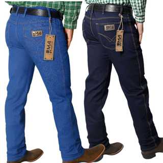 Kit 2 Calça Masculina Country Rodeio Com Elastano Tradicional Reta para Botas e Botinas em Oferta na Shopee