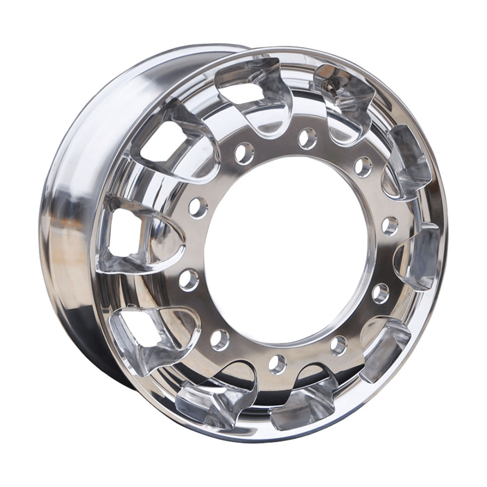 Roda de Alumínio GT1 Caminhão Aro 22,5 x 8,25 (10 furos) Alto Brilho