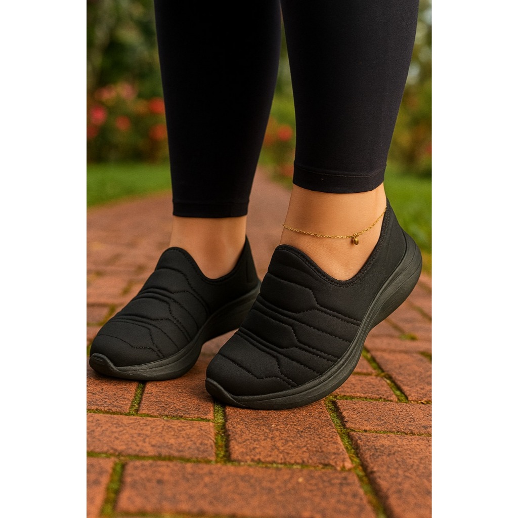 Tênis Meia , Calce Fácil Feminino Confortável E Estiloso Para As Caminhadas em Oferta na Shopee