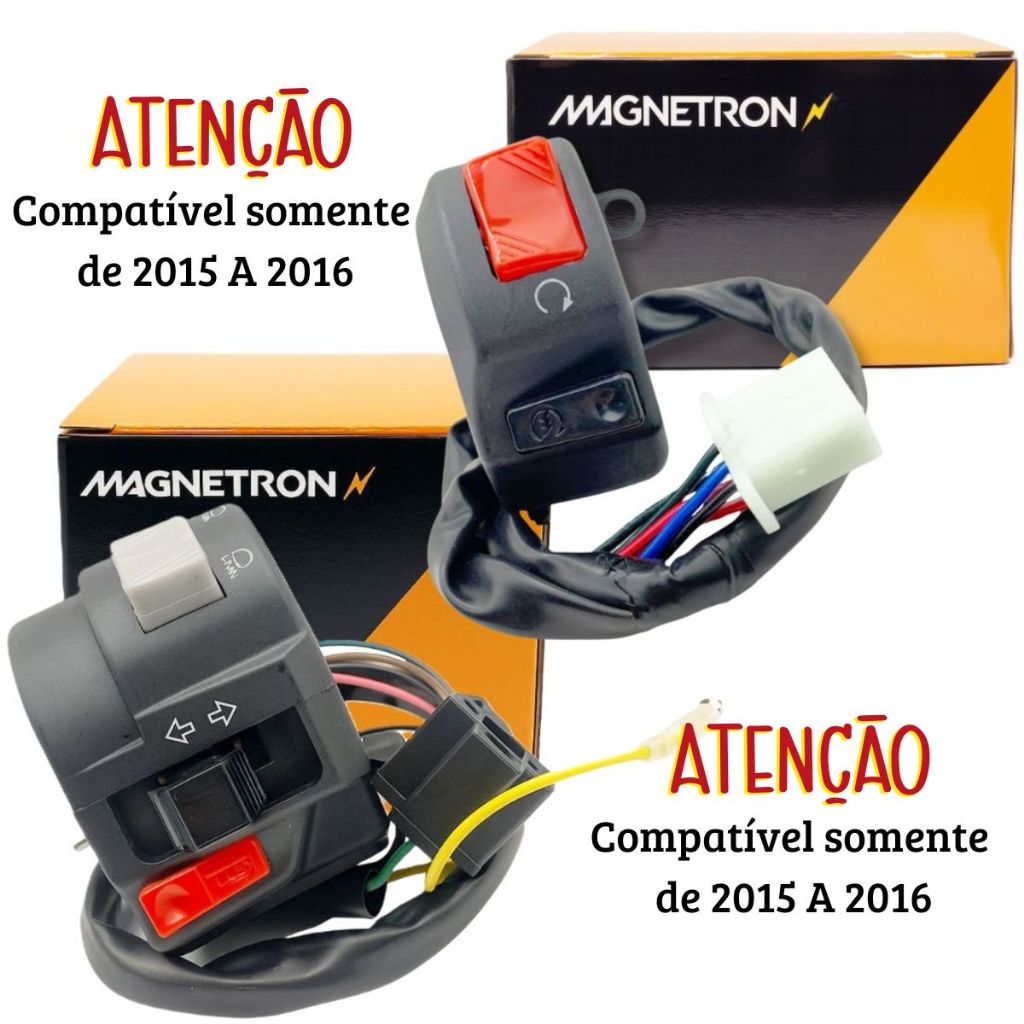 Chave de Luz + Punho de Partida Fazer 250 2016 2017 Magnetron
