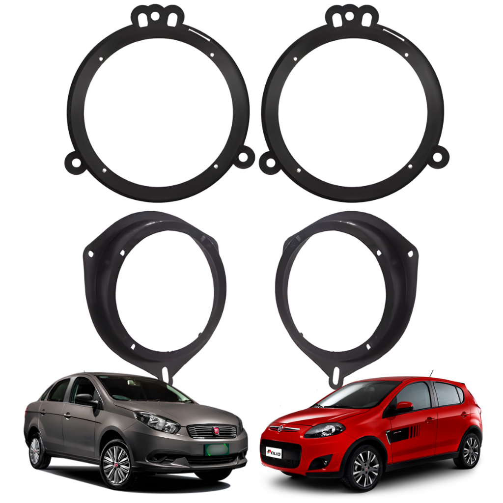Kit Aro Adaptador Falantes Palio G5 Grand Siena Dianteiros Traseiros