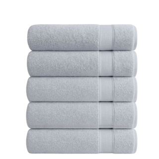 Kit 5 Toalhas Rosto Branca Hotel Macia Felpuda Costura Dupla Reforçada Salão SPA Barbearia Pet Shop Lavatório Estética em Oferta na Shopee