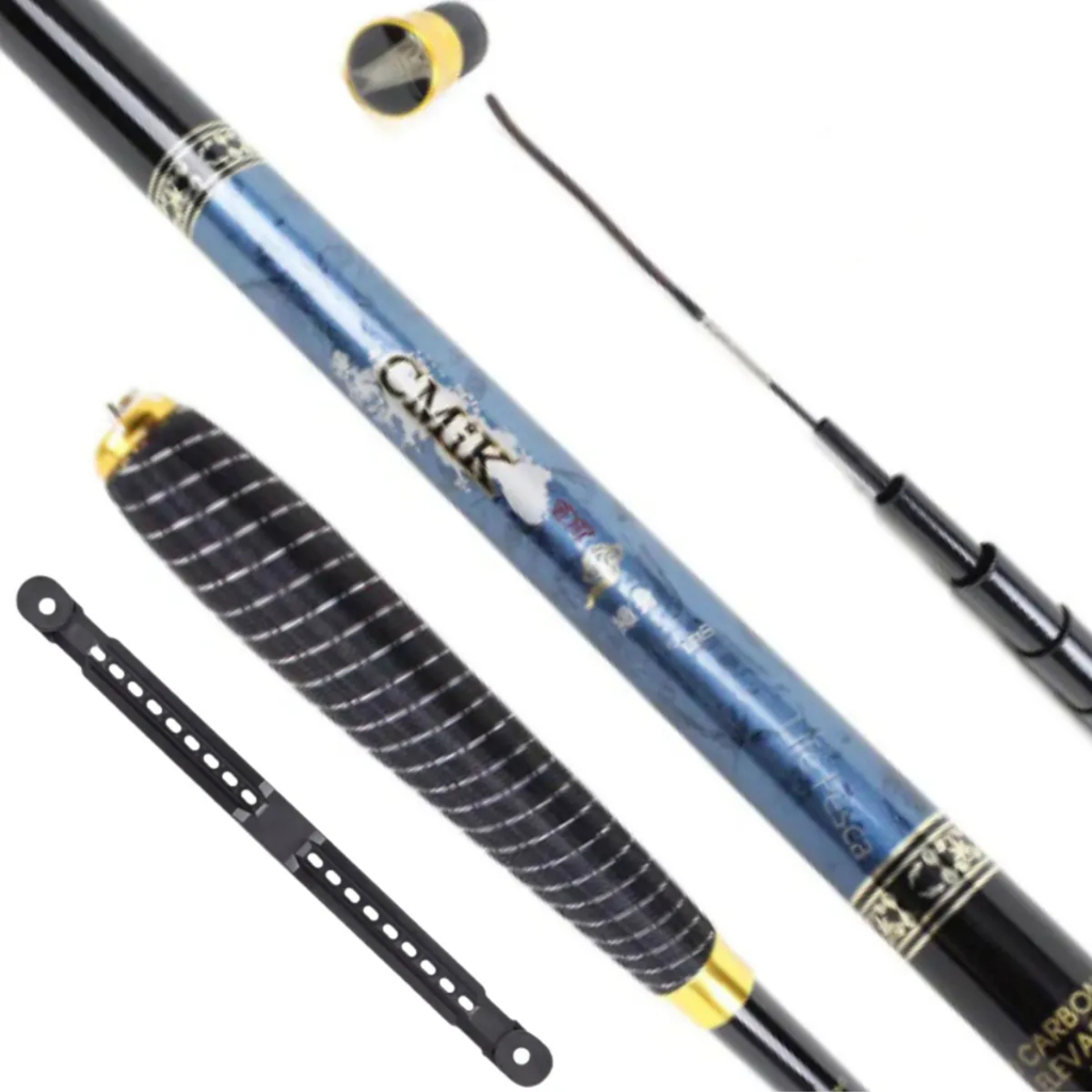 1 Vara Telescópica 100% Carbono 6,30m Super Moderna 10-18lbs em Oferta na Shopee