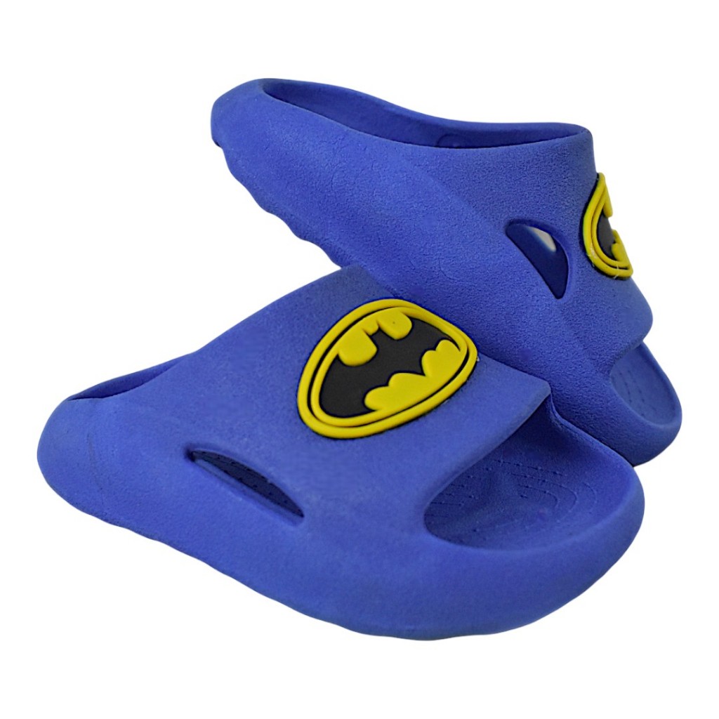 Sandália Papete Chinelo Nuvem Infantil Menino Macio Super-Heroi Morcego Aranha Promoção