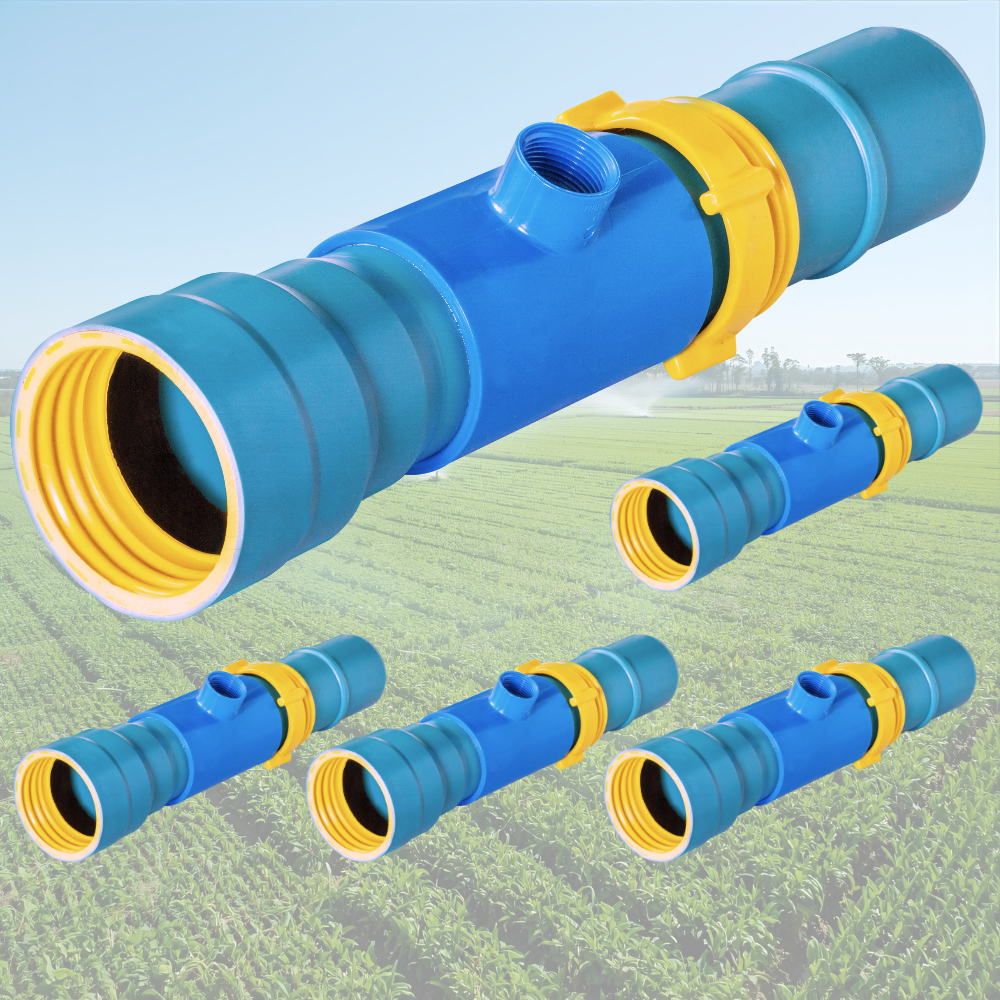 Tê Saída de Aspersor 3" x 1" | Kit 5 Peças | Tubo PVC Engate Rosca
