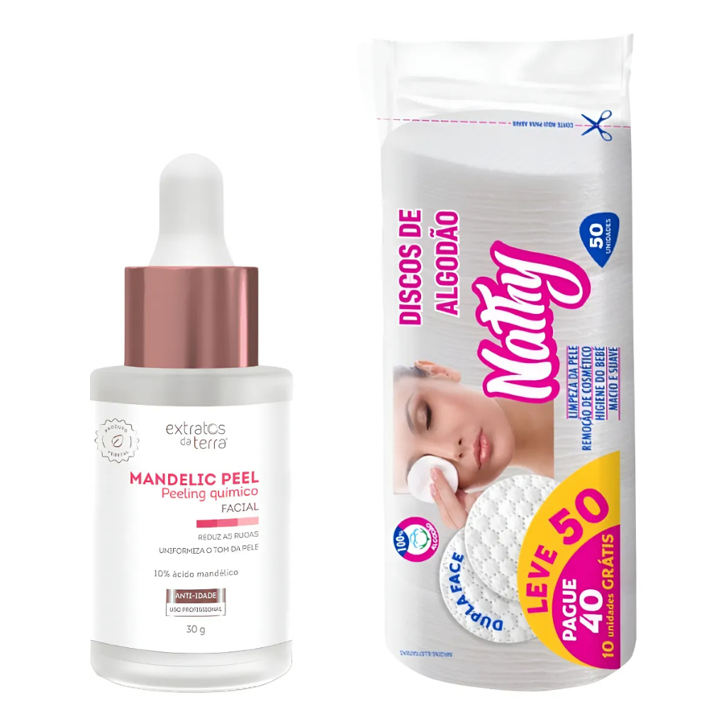 Peeling Facial Mandelic Peel 30g - Extratos Da Terra em Oferta na Shopee
