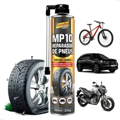 SPRAY VEDA E ENCHE PNEU FURO MOTO BIKE CARRO 400ML MP10