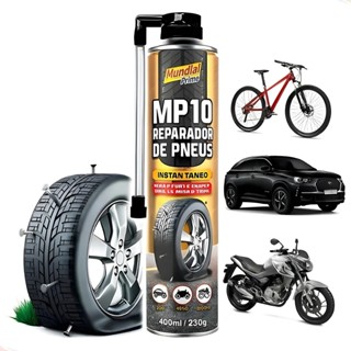 SPRAY VEDA E ENCHE PNEU FURO MOTO BIKE CARRO 400ML  MP10 em Oferta na Shopee