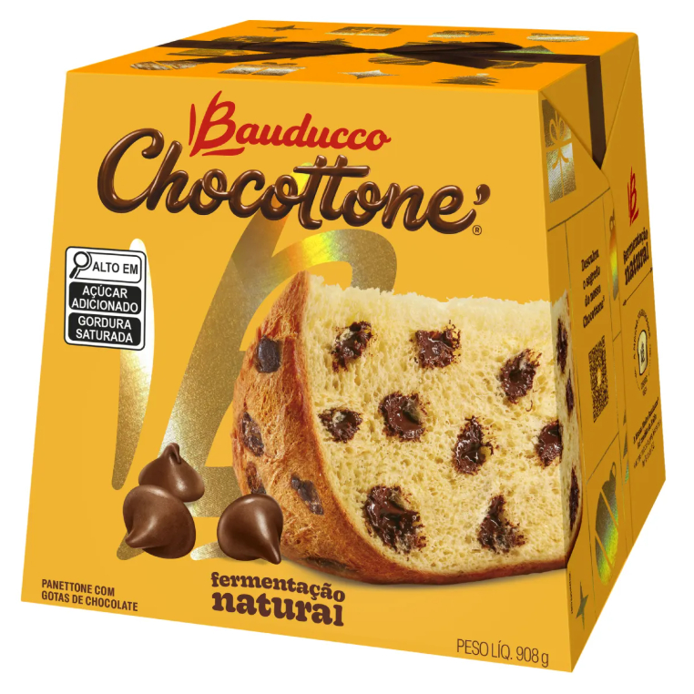 Panettone de Chocolate Chocottone Bauducco 908g