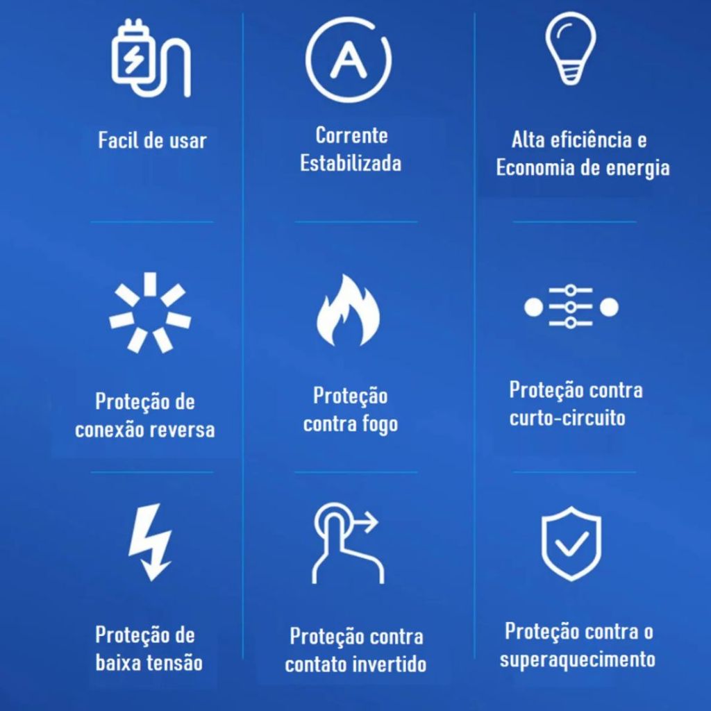 Carregador de Baterias Automotivo E Motos 12v Inteligente.