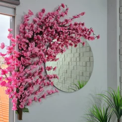 Planta Jardim Artificial Vertical de Parede Flores Decoração