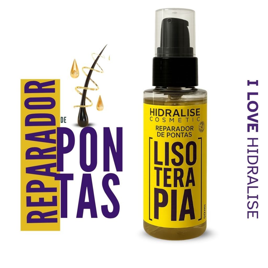 Reparador De Pontas  - Lisoterapia Hidralise 60ml Profissional 7 Benefícios - Hidratante- AntiFrizz em Oferta na Shopee
