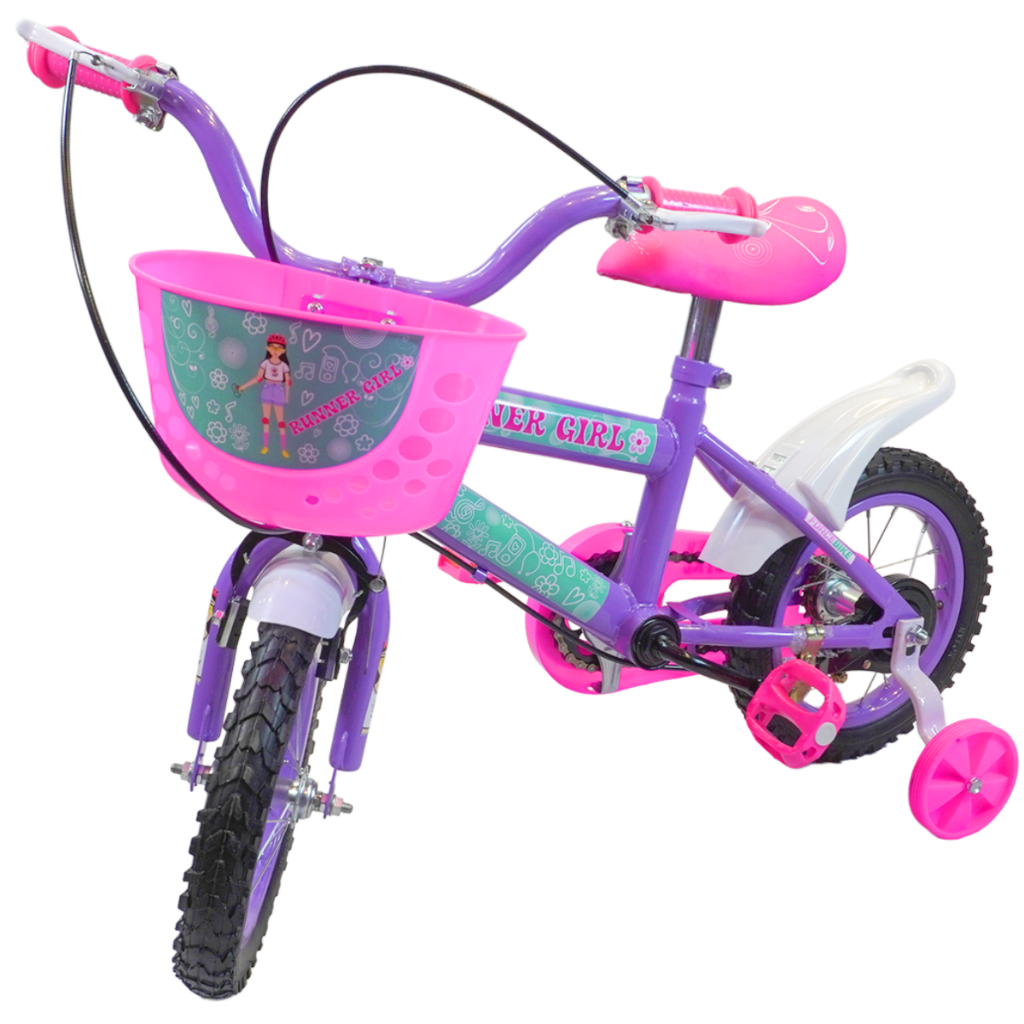 Bicicleta Menina Aro 12 de Aço - 2 a 7 Anos Pneu Borracha Automotiva Alta durabilidade Freio VBRAKE