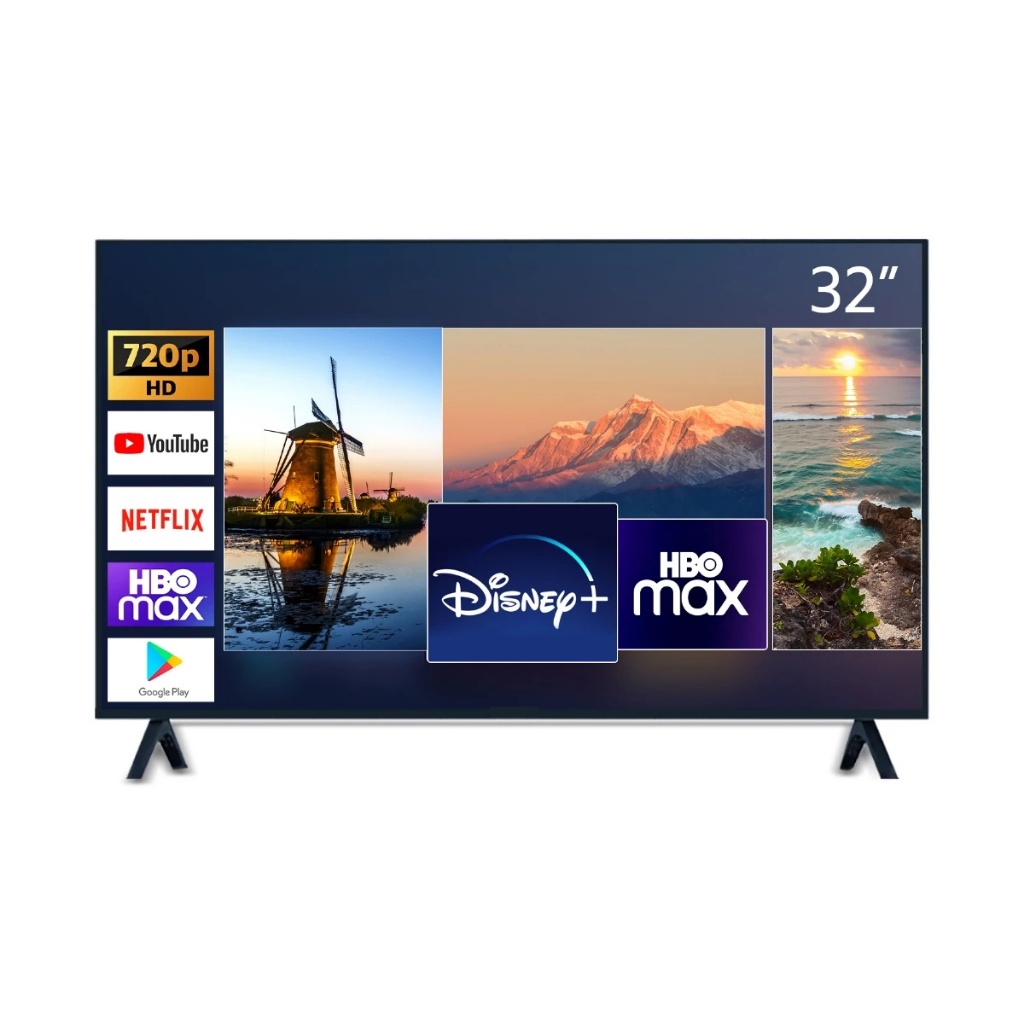 Smart Tv 32" LED HD Wifi HDMI Android Tv Netflix YouTube 100/240v — R$ 863,28 em Shopee, 57% OFF