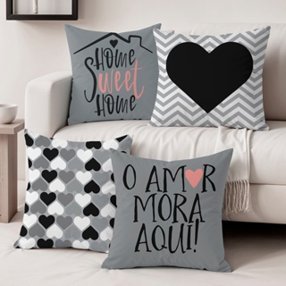 Kit Com 04 Capas De Almofadas Decorativas 45x45 - Em Oxford em Oferta na Shopee