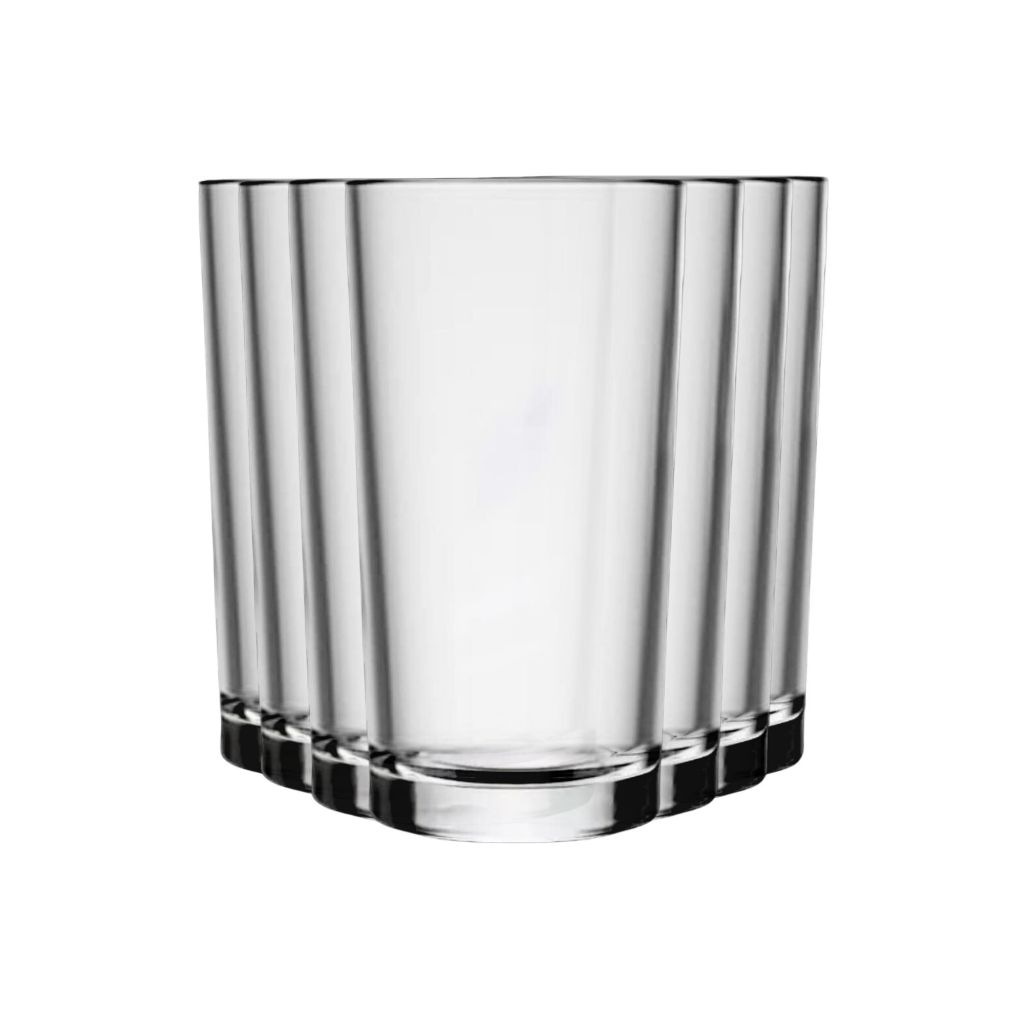 Jogo De Copos Em Vidro Kit 6 Peças Cozinha Para Água Suco Drink refrigerante 225ml Mesa Posta