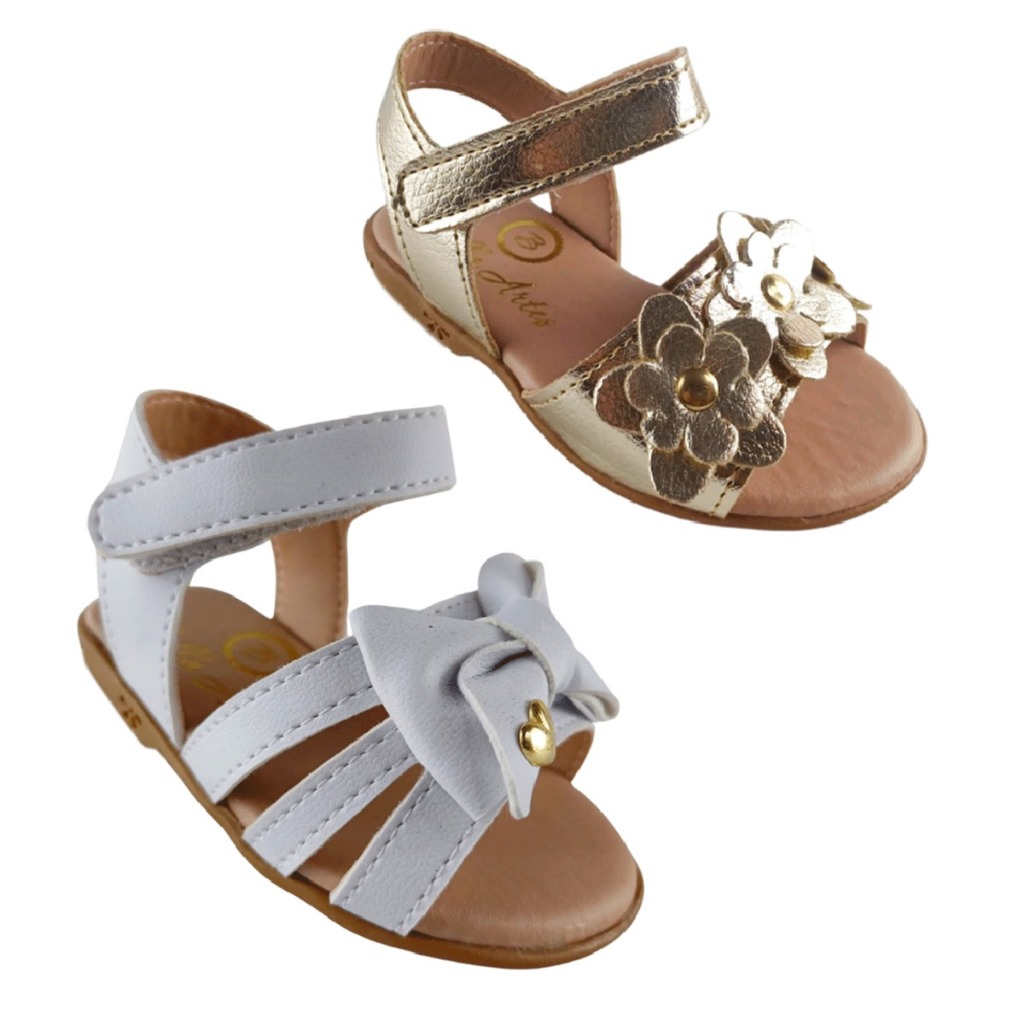 Sandália Infantil Bebê Menina Kit 2 Pares Leve Confortável Antiderrapante 16 ao 22 em Oferta na Shopee