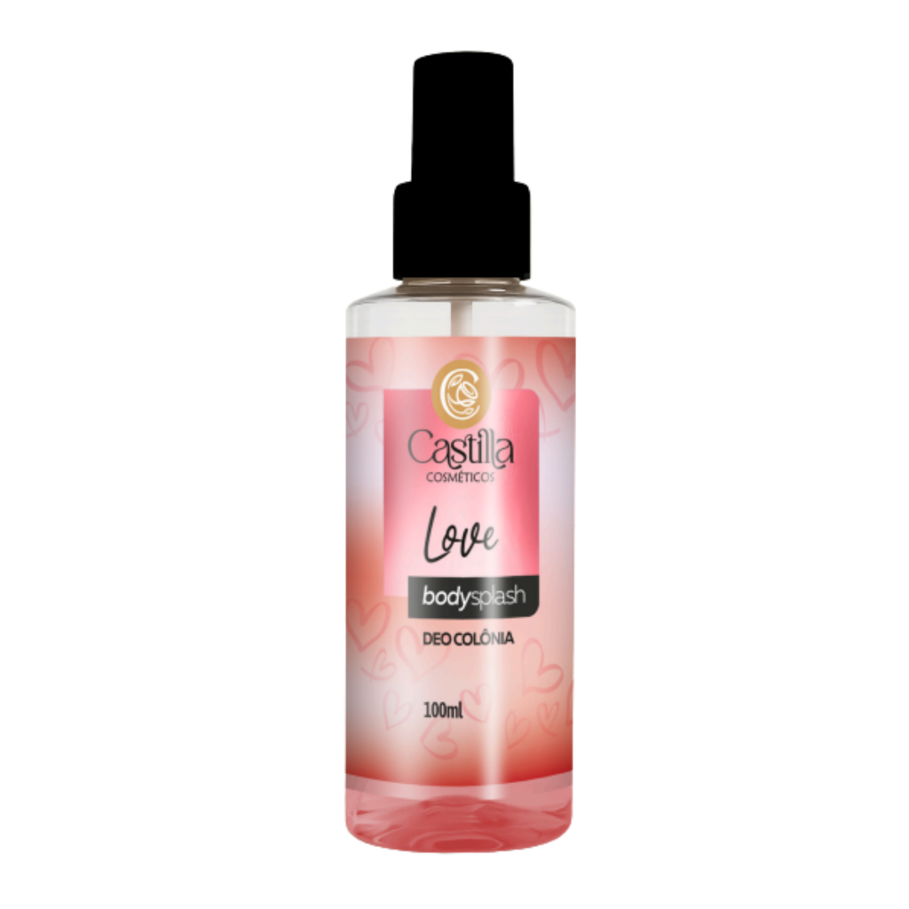 Body Splash Love Castilla Cosméticos 100mL | Deo Colônia Feminina - Toque Floral Frutado Sofisticado