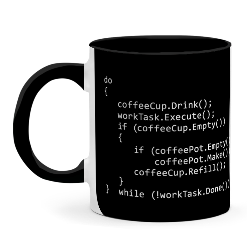Caneca Personalizada Dev Programador Código TI em C++, C#, Java