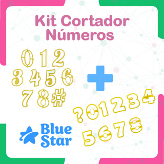 Kit Cortador Números Blue Star (0 à 9) normal ou glamour para massa de Biscuit Pasta americana em Oferta na Shopee