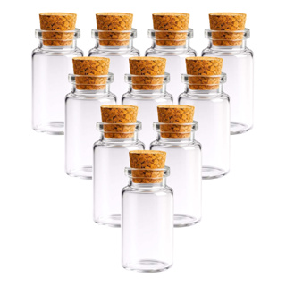 50 frascos 15ml boro silicato penicilina com rolha de cortiça mini garrafinha em Oferta na Shopee