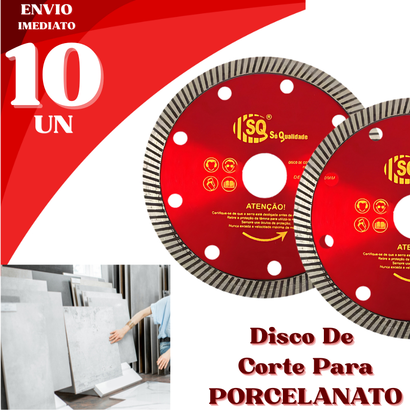 Disco de Corte 110mm p/ Porcelanato e Azulejo Profissional Reforma Construção Pedreiro Casa Nova