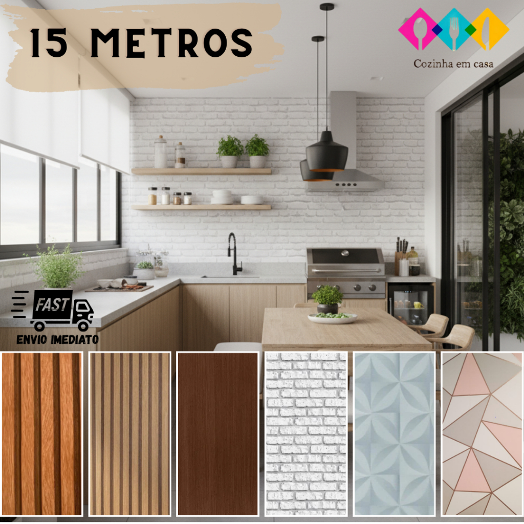 Papel de Parede Madeira 3D 15 METROS X 45CM Auto Adesivo Colante em Oferta na Shopee