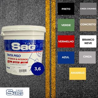 TINTA PISO SAG ALTA  RESISTENCIA CONCRETO,FIBROCIMENTO EXTERIOR E INTERIOR 3,6L E 16L em Oferta na Shopee