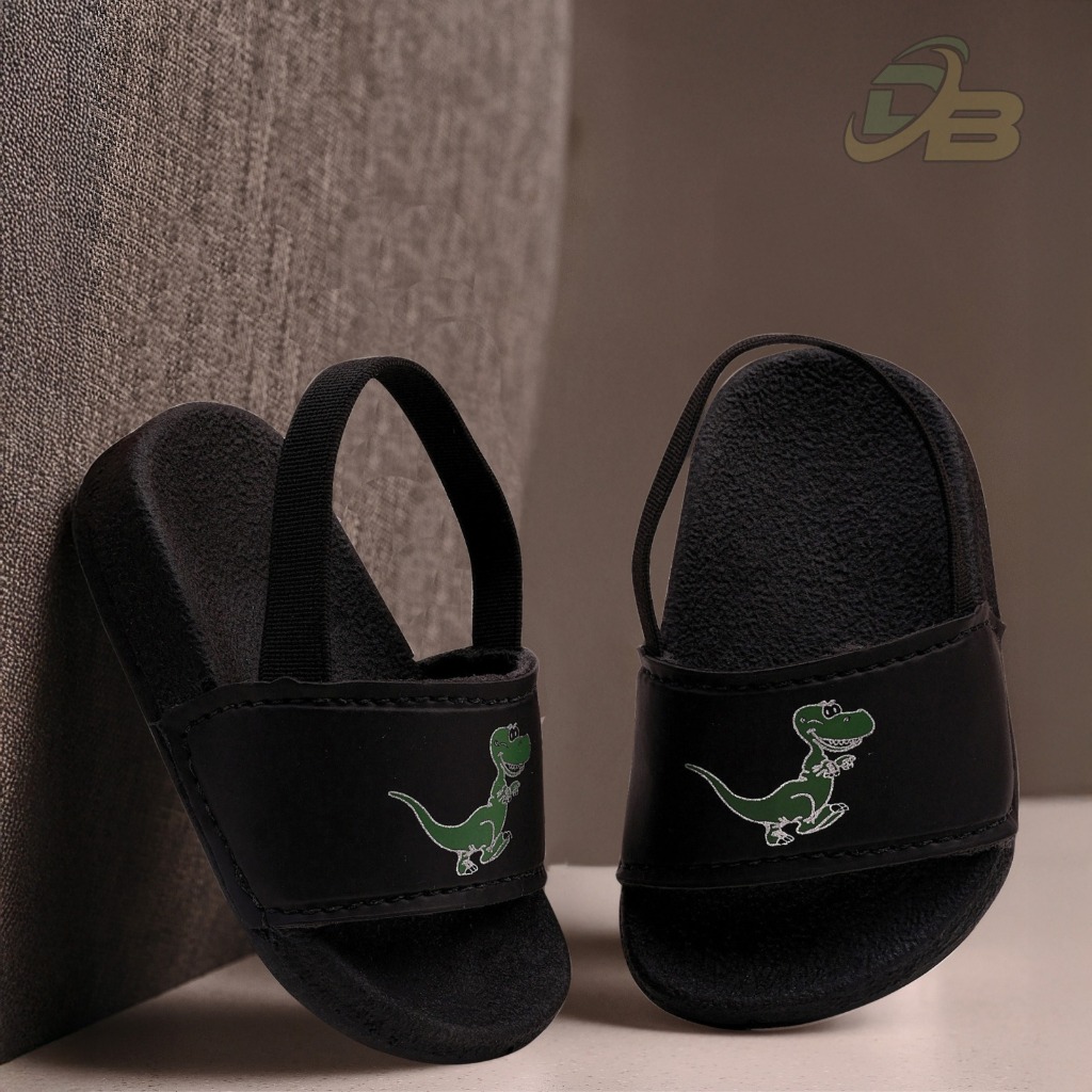 Chinelo Slide Bebê Dino Baby Confortável Com Elástico Unissex Casual 16ao25