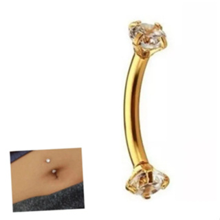 Piercing Umbigo pequeno delicado ou Cartilagem Ponto de Luz zirconia em aço cirúrgico hipoalérgico prata ou dourado em Oferta na Shopee