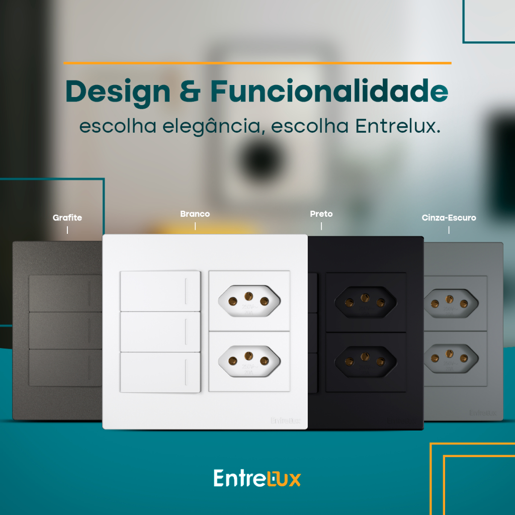 Conjunto 3 Interruptores 10a e 2 Tomadas 2p+t 10a 20a 4x4 Entrelux em Oferta na Shopee