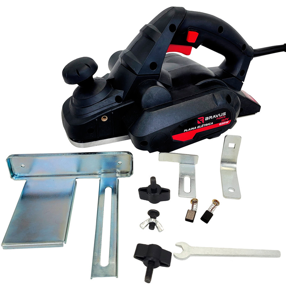Plaina Elétrica Bravus Force 650W 222v – Potência e Precisão para Madeira em Oferta na Shopee