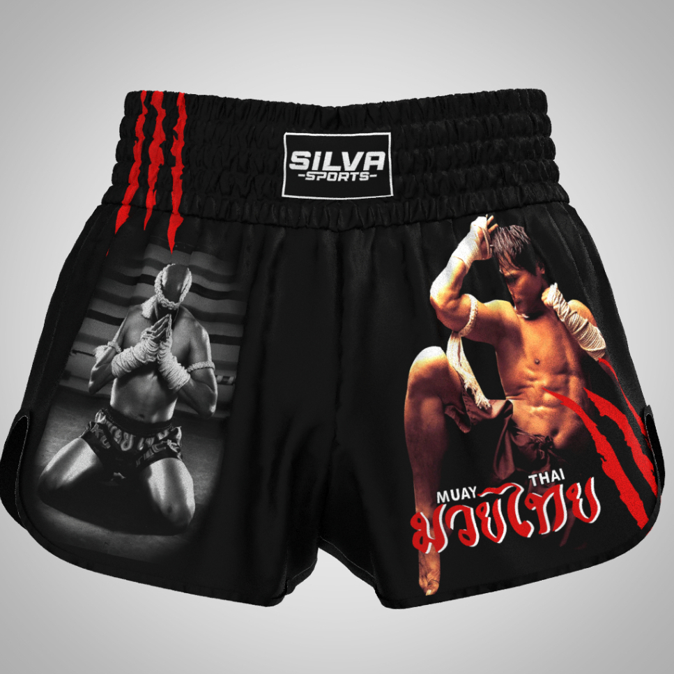 Short Muay Thai Lutador Bermuda Calção Boxe MMA Kickboxing Masculino Feminino Treino Luta Academia
