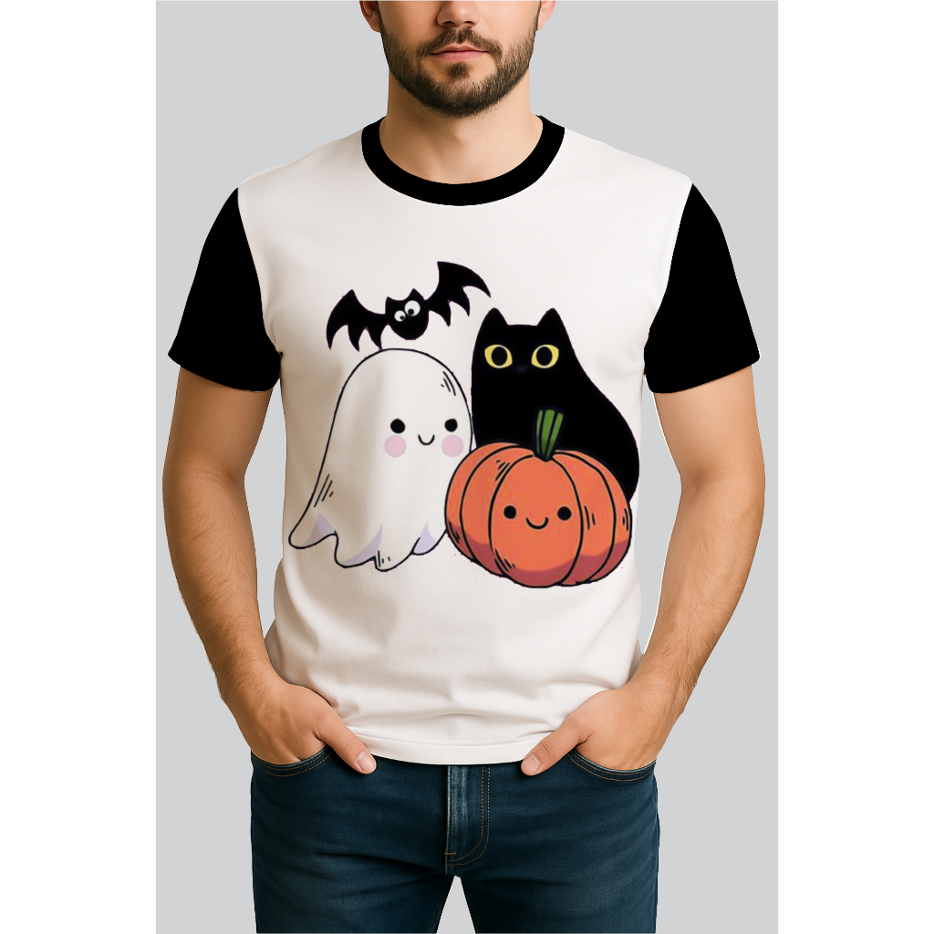 Camiseta Camisa Personalizada Halloween Fantasma Fantasia