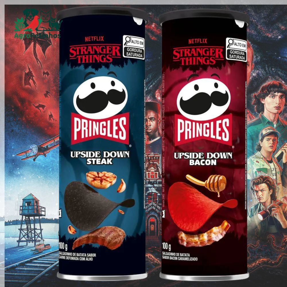 Kit 2 Pringles Netflix Stranger Things Limited Upside Down de 100g cada em Oferta na Shopee