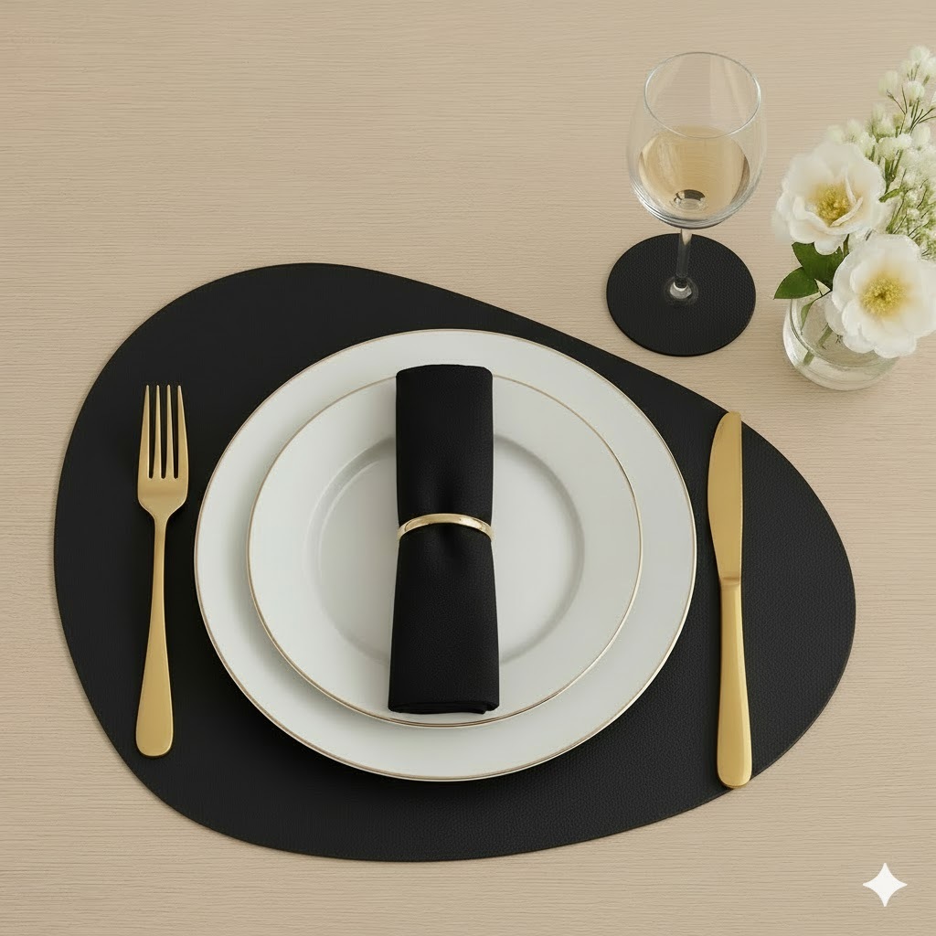 Kit Souplast Jogo americano para mesa+ porta copos 2 , 4, 6,8 ou 10 kits