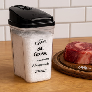 Pote Saleiro para Sal Grosso com Tampa Dosadora 836ml Nitron em Oferta na Shopee