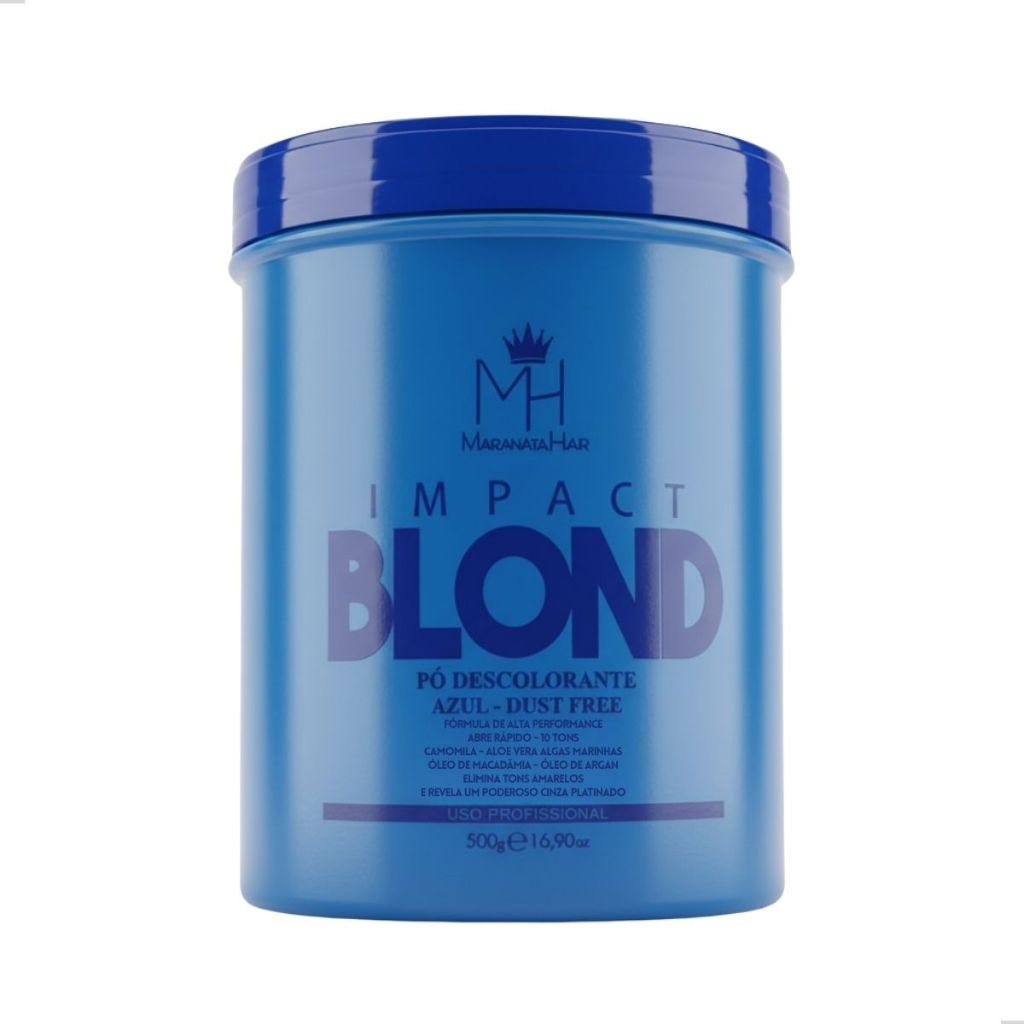 Pó Descolorante Azul Blue Ultra Rápido Blond  Platinum Profissional Maranata Hair 500g