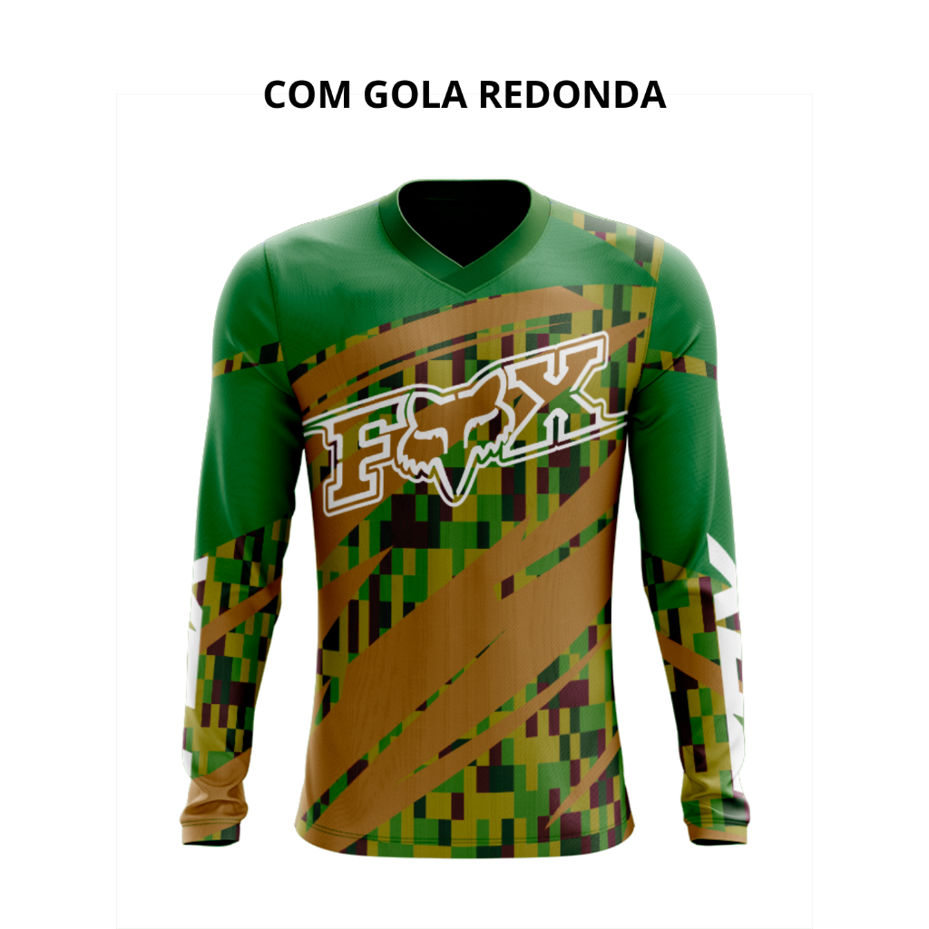 Camiseta Camuflada 22 Dry Fit Manga Longa Proteção UV50+ - Pesca, Motocross, Paintball, Tática, Trilha, Motociclista