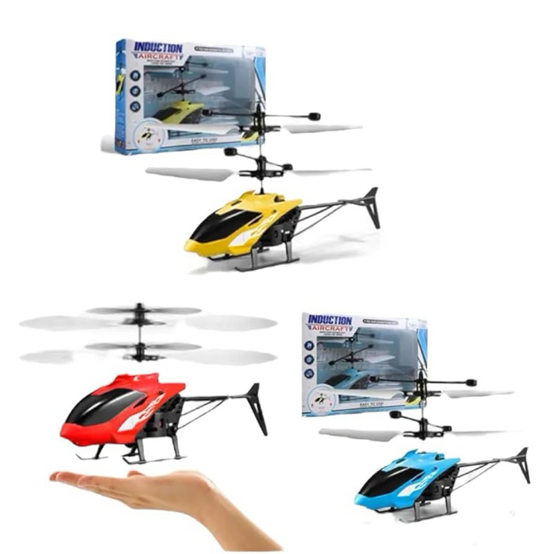 Mini Helicóptero Voador C/Sensor Indução A Mão Drone Recarregável Brinquedo de criança
