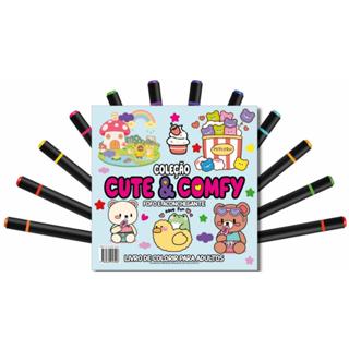 Cute & Comfy Coloring Book for Adults - Fofo e Aconchegante - Livro de Colorir Adulto em Oferta na Shopee